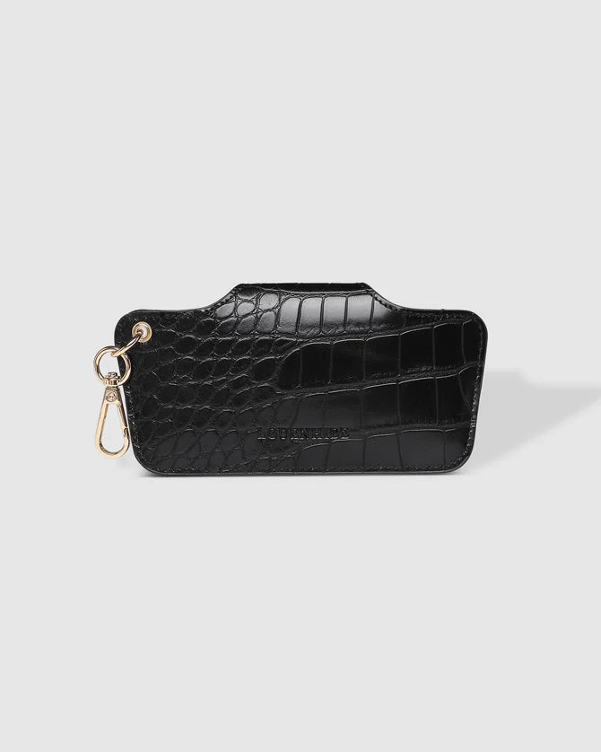 LOUENHIDE_SKITTLE SUNGLASSES CASE CROC BLACK _ SKITTLE SUNGLASSES CASE CROC BLACK _ Ebony Boutique NZ