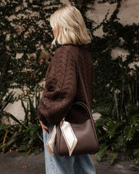 STEFFIE MINI TOTE BAG CHOCOLATE_by_LOUENHIDE_women's_in_New Zealand_ STEFFIE MINI TOTE BAG CHOCOLATE _