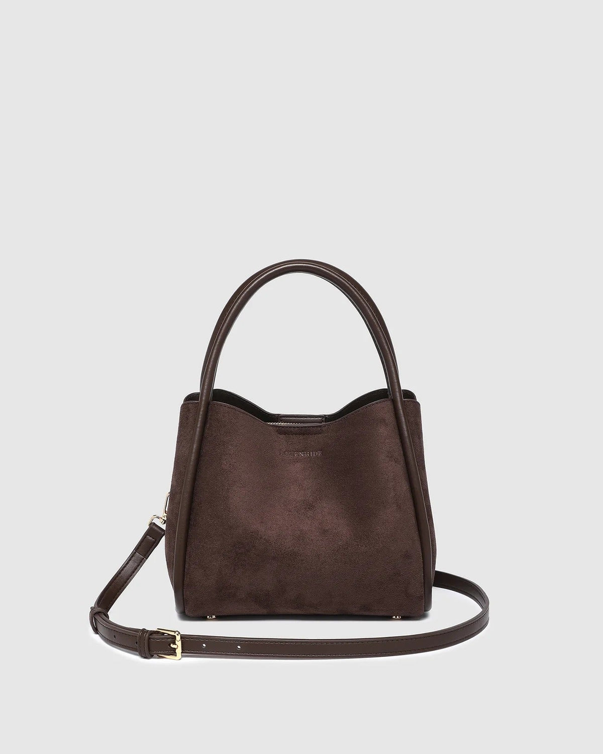 STEFFIE MINI TOTE BAG SUEDETTE CHOCOLATE_by_LOUENHIDE_women's_in_New Zealand_ STEFFIE MINI TOTE BAG SUEDETTE CHOCOLATE _