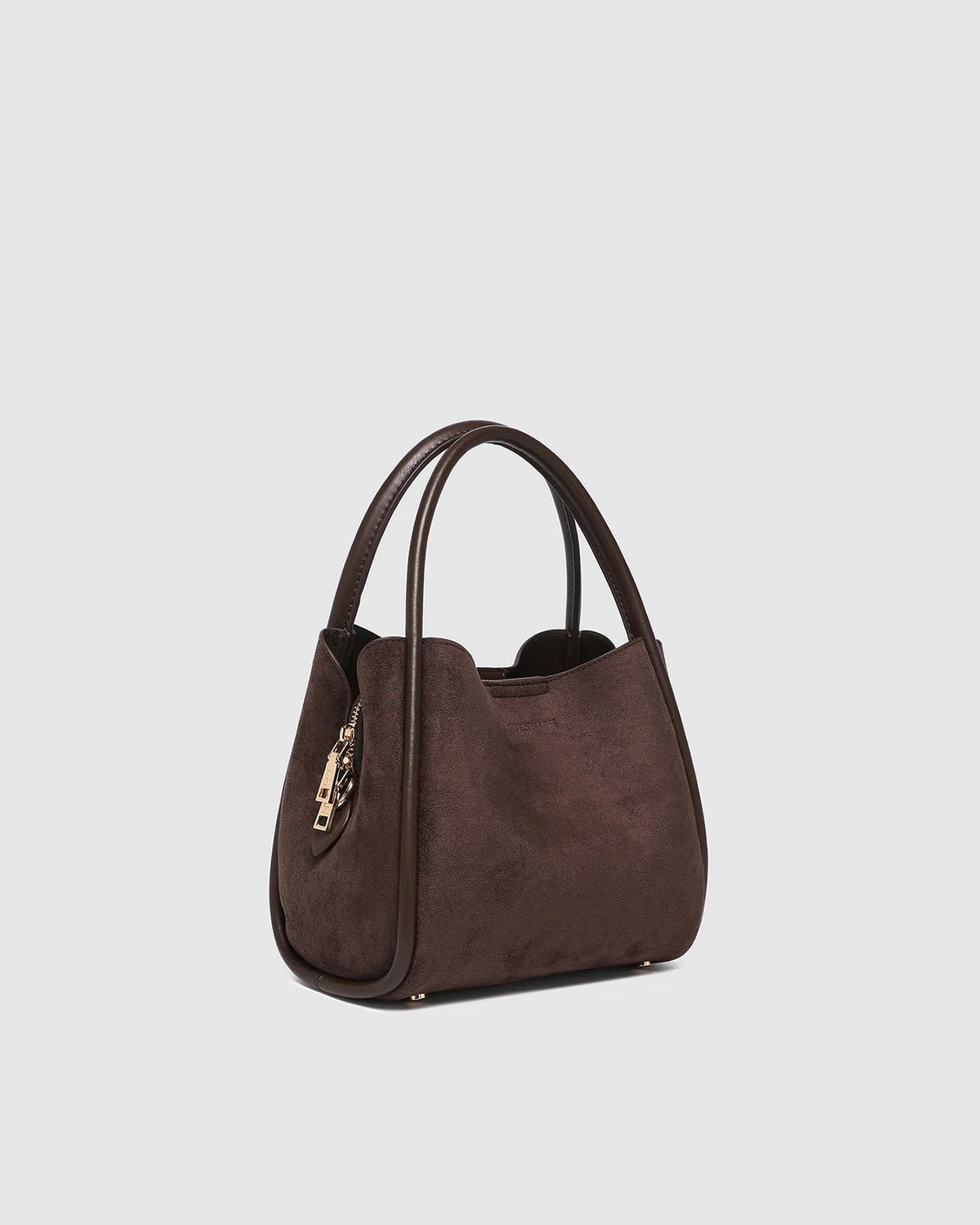 STEFFIE MINI TOTE BAG SUEDETTE CHOCOLATE_by_LOUENHIDE_women's_in_New Zealand_ STEFFIE MINI TOTE BAG SUEDETTE CHOCOLATE _