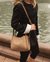 STEFFIE SUEDETTE MINI TOTE BAG HONEY_by_LOUENHIDE_women's_in_New Zealand_ STEFFIE SUEDETTE MINI TOTE BAG HONEY _