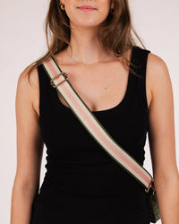 STRIPE WEBBING BAG STRAP PINK_by_LOUENHIDE_women's_in_New Zealand_ LOUENHIDE_STRIPE WEBBING BAG STRAP PINK _ STRIPE WEBBING BAG STRAP PINK _ Ebony Boutique NZ _