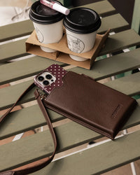 LOUENHIDE_SUKI PHONE BAG CHOCOLATE _ SUKI PHONE BAG CHOCOLATE _ Ebony Boutique NZ