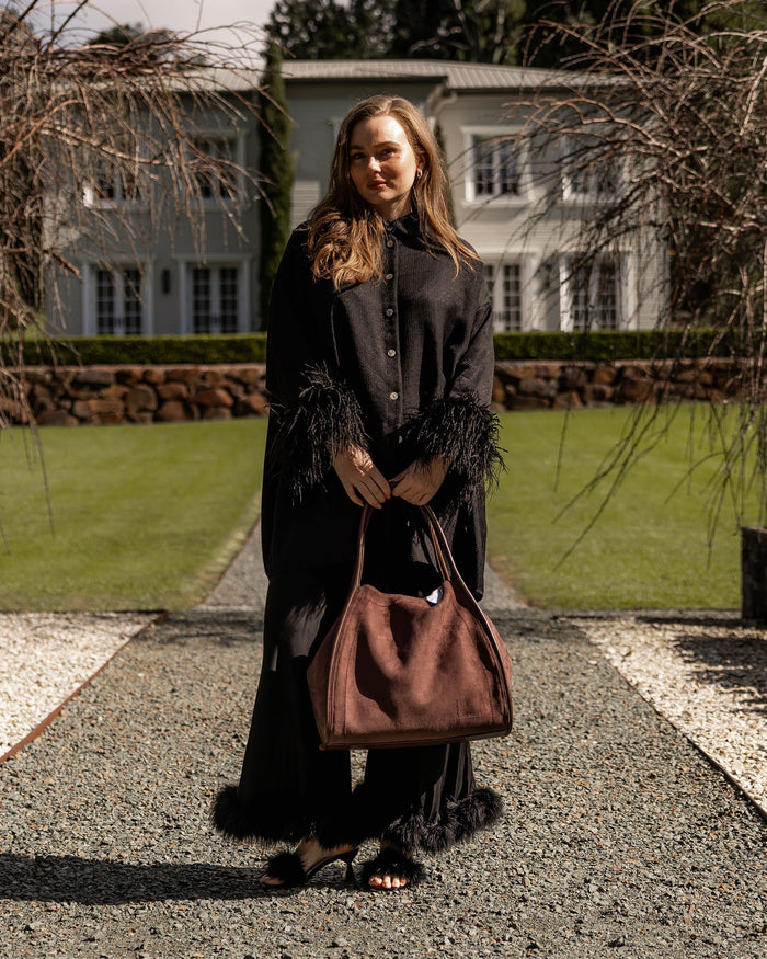 LOUENHIDE_SUTTON SHOULDER BAG CHOCOLATE _ SUTTON SHOULDER BAG CHOCOLATE _ Ebony Boutique NZ