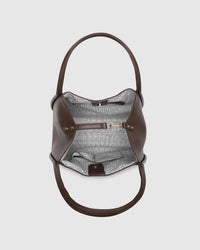 LOUENHIDE_SUTTON SHOULDER BAG CHOCOLATE _ SUTTON SHOULDER BAG CHOCOLATE _ Ebony Boutique NZ