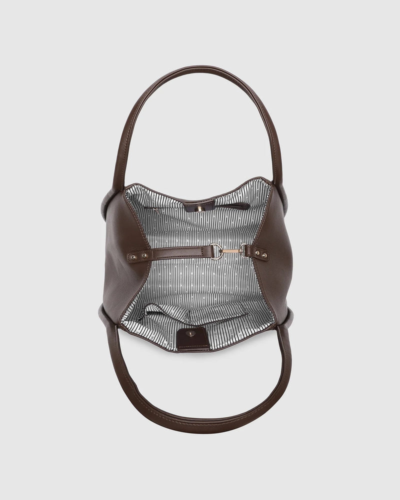 LOUENHIDE_SUTTON SHOULDER BAG CHOCOLATE _ SUTTON SHOULDER BAG CHOCOLATE _ Ebony Boutique NZ