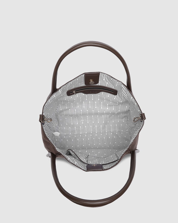 LOUENHIDE_SUTTON SHOULDER BAG CHOCOLATE _ SUTTON SHOULDER BAG CHOCOLATE _ Ebony Boutique NZ