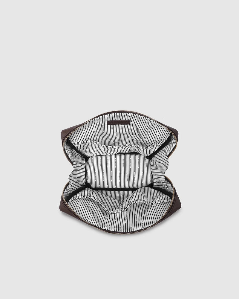 LOUENHIDE_VANESSA COSMETIC BAG CHOCOLATE _ VANESSA COSMETIC BAG CHOCOLATE _ Ebony Boutique NZ