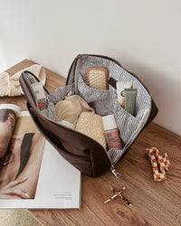 LOUENHIDE_VANESSA COSMETIC BAG CHOCOLATE _ VANESSA COSMETIC BAG CHOCOLATE _ Ebony Boutique NZ