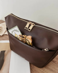 LOUENHIDE_VANESSA COSMETIC BAG CHOCOLATE _ VANESSA COSMETIC BAG CHOCOLATE _ Ebony Boutique NZ