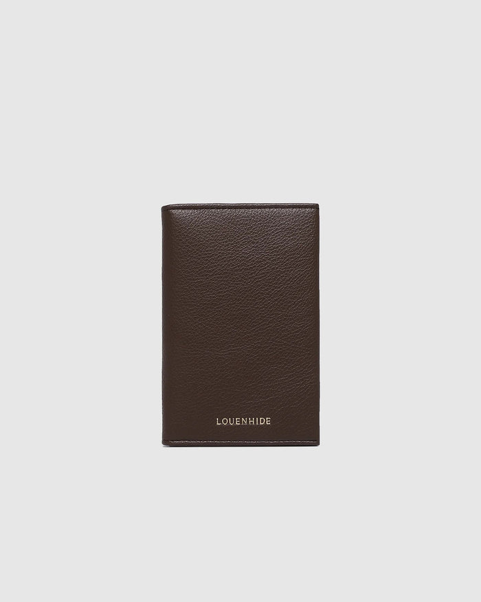 LOUENHIDE_VENICE PASSPORT HOLDER CHOCOLATE _ VENICE PASSPORT HOLDER CHOCOLATE _ Ebony Boutique NZ