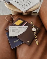 LOUENHIDE_VENICE PASSPORT HOLDER CHOCOLATE _ VENICE PASSPORT HOLDER CHOCOLATE _ Ebony Boutique NZ