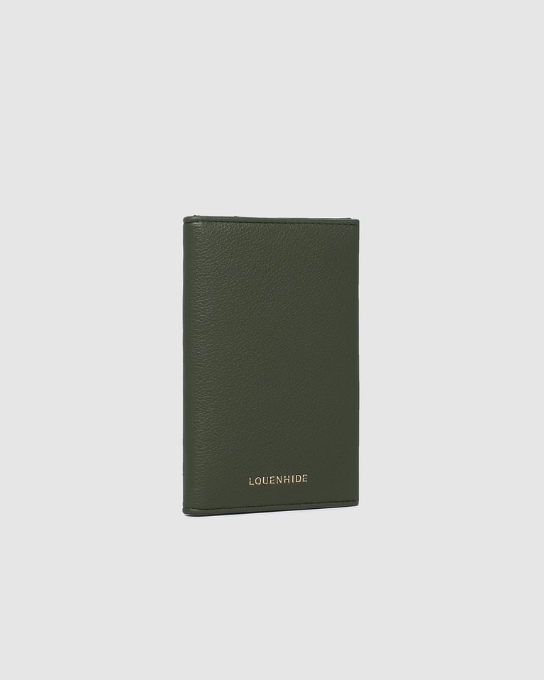VENICE PASSPORT HOLDER OLIVE_by_LOUENHIDE_women's_in_New Zealand_ VENICE PASSPORT HOLDER OLIVE _