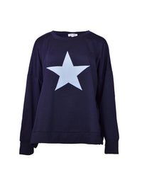 LOVE LILY_BONNIE CONTRAST STAR COTTON SWEAT _ BONNIE CONTRAST STAR COTTON SWEAT _ Ebony Boutique NZ