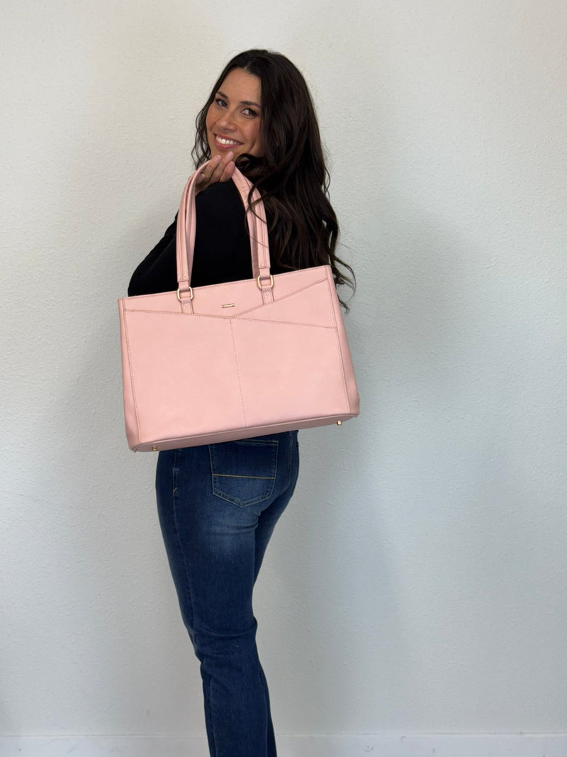 LOVEVOOK_ADDISON LAPTOP BAG BLUSH PINK _ ADDISON LAPTOP BAG BLUSH PINK _ Ebony Boutique NZ