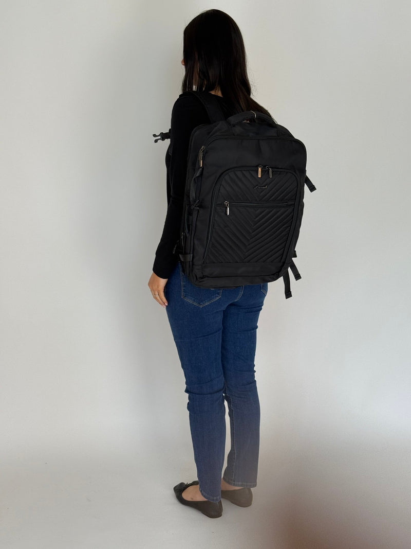 LOVEVOOK_ASHTON TRAVEL BAG BLACK _ ASHTON TRAVEL BAG BLACK _ Ebony Boutique NZ