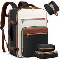 LOVEVOOK_ASPEN TRAVEL BAG LINEN/BLACK/TAN _ ASPEN TRAVEL BAG LINEN/BLACK/TAN _ Ebony Boutique NZ