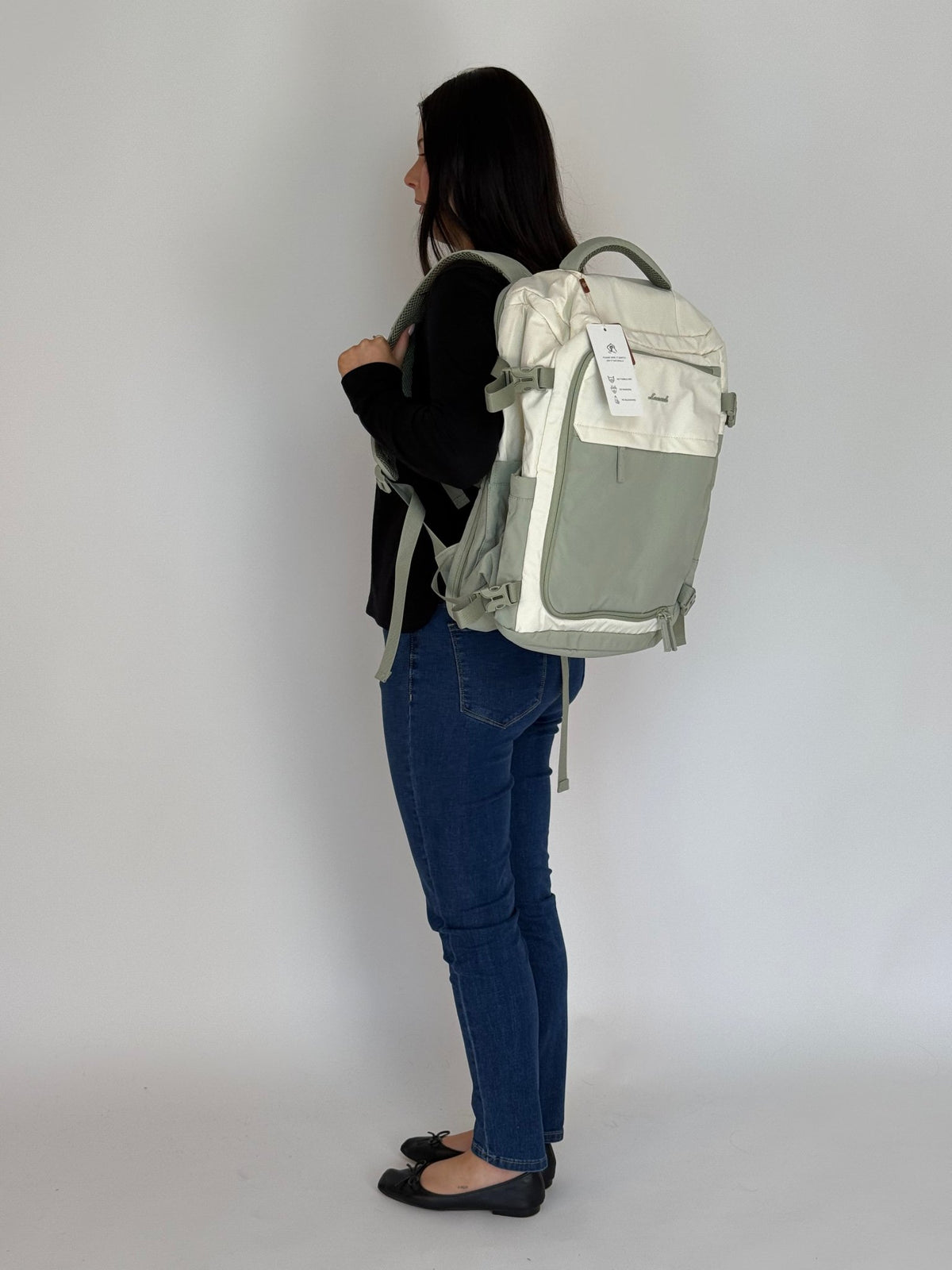 LOVEVOOK_COLORADO TRAVEL BAG VANILLA/SAGE _ COLORADO TRAVEL BAG VANILLA/SAGE _ Ebony Boutique NZ