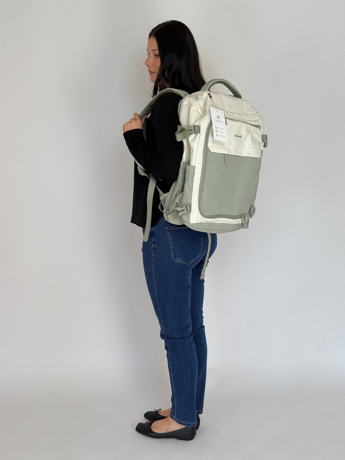 LOVEVOOK_COLORADO TRAVEL BAG VANILLA/SAGE _ COLORADO TRAVEL BAG VANILLA/SAGE _ Ebony Boutique NZ