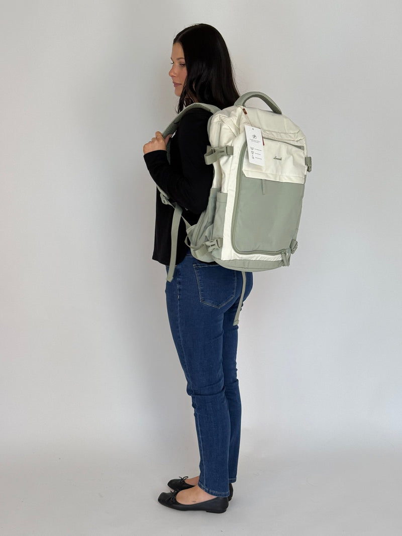 LOVEVOOK_COLORADO TRAVEL BAG VANILLA/SAGE _ COLORADO TRAVEL BAG VANILLA/SAGE _ Ebony Boutique NZ