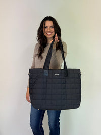 LOVEVOOK_EDEN 15.6 INCH QUILTED LAPTOP BAG BLACK _ EDEN 15.6 INCH QUILTED LAPTOP BAG BLACK _ Ebony Boutique NZ