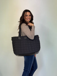 LOVEVOOK_EDEN 15.6 INCH QUILTED LAPTOP BAG BLACK _ EDEN 15.6 INCH QUILTED LAPTOP BAG BLACK _ Ebony Boutique NZ