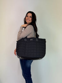 LOVEVOOK_EDEN 15.6 INCH QUILTED LAPTOP BAG BLACK _ EDEN 15.6 INCH QUILTED LAPTOP BAG BLACK _ Ebony Boutique NZ