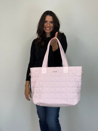 LOVEVOOK_EDEN 15.6 INCH QUILTED LAPTOP BAG BLUSH PINK _ EDEN 15.6 INCH QUILTED LAPTOP BAG BLUSH PINK _ Ebony Boutique NZ