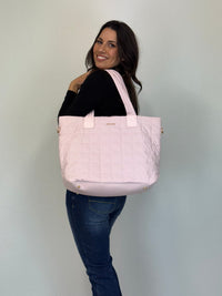 LOVEVOOK_EDEN 15.6 INCH QUILTED LAPTOP BAG BLUSH PINK _ EDEN 15.6 INCH QUILTED LAPTOP BAG BLUSH PINK _ Ebony Boutique NZ