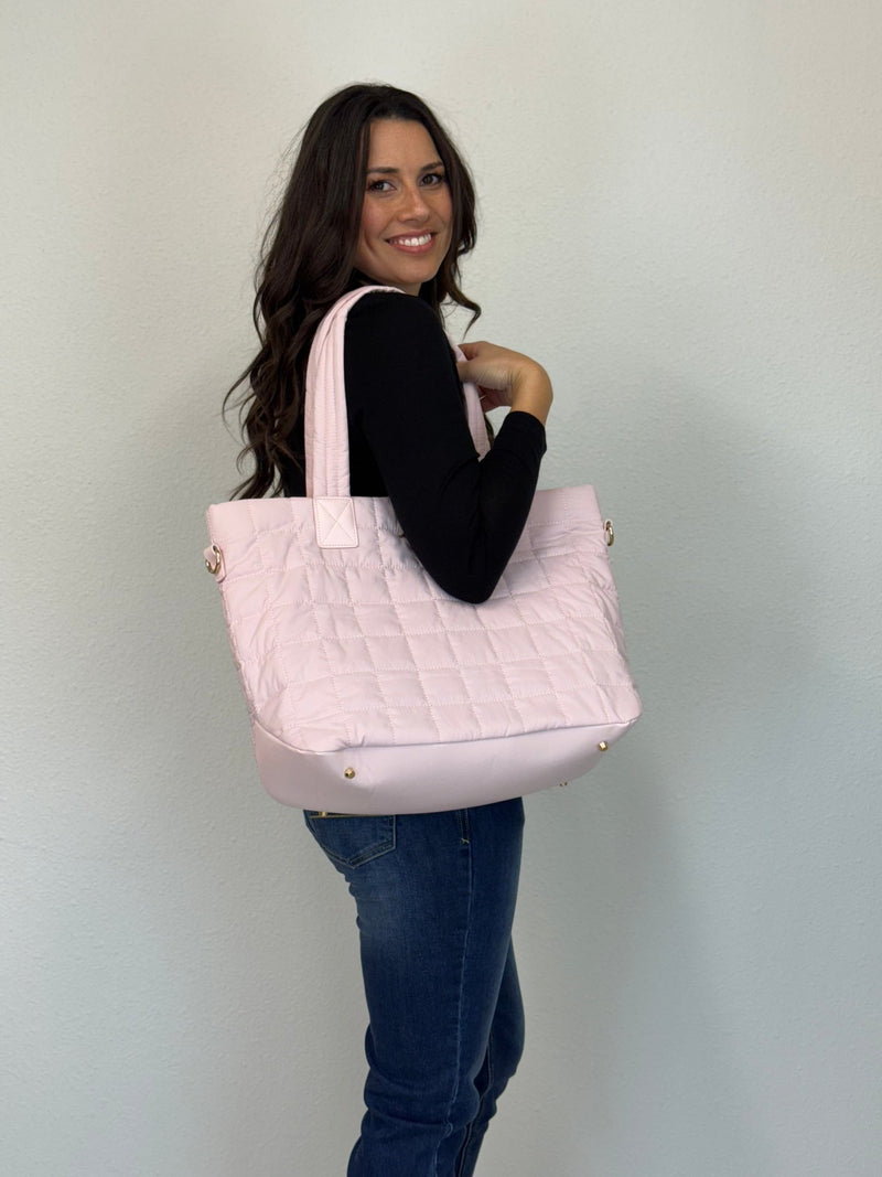 LOVEVOOK_EDEN 15.6 INCH QUILTED LAPTOP BAG BLUSH PINK _ EDEN 15.6 INCH QUILTED LAPTOP BAG BLUSH PINK _ Ebony Boutique NZ