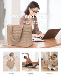 LOVEVOOK_EDEN 17 INCH QUILTED LAPTOP BAG BLACK _ EDEN 17 INCH QUILTED LAPTOP BAG BLACK _ Ebony Boutique NZ