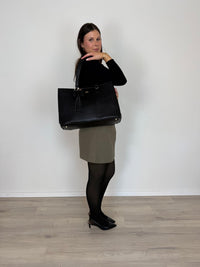 LOVEVOOK_EMBROIDERED DETAIL LAPTOP BAG BLACK _ EMBROIDERED DETAIL LAPTOP BAG BLACK _ Ebony Boutique NZ