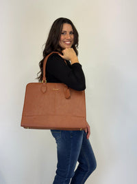 LOVEVOOK_METRO 15.6 INCH LAPTOP BAG TAN _ METRO 15.6 INCH LAPTOP BAG TAN _ Ebony Boutique NZ