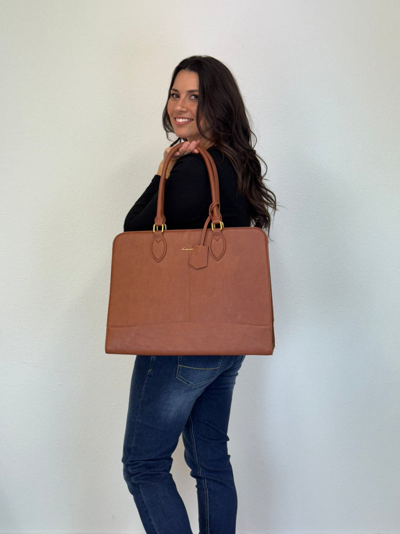 LOVEVOOK_METRO 17 INCH LAPTOP BAG TAN _ METRO 17 INCH LAPTOP BAG TAN _ Ebony Boutique NZ