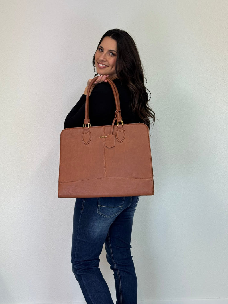 LOVEVOOK_METRO 17 INCH LAPTOP BAG TAN _ METRO 17 INCH LAPTOP BAG TAN _ Ebony Boutique NZ