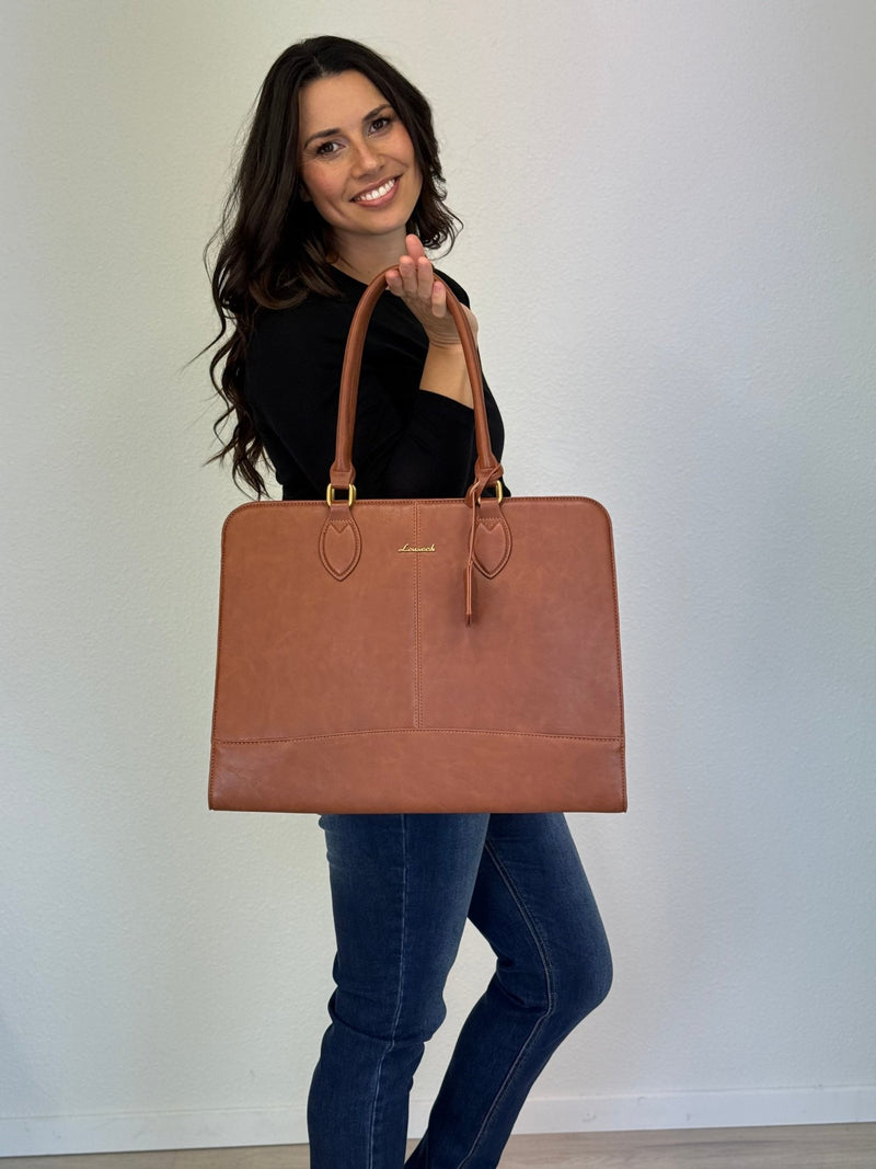 LOVEVOOK_METRO 17 INCH LAPTOP BAG TAN _ METRO 17 INCH LAPTOP BAG TAN _ Ebony Boutique NZ