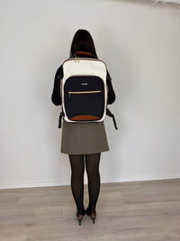 LOVEVOOK_MICAH TRAVEL BAG LINEN/BLACK/TAN _ MICAH TRAVEL BAG LINEN/BLACK/TAN _ Ebony Boutique NZ