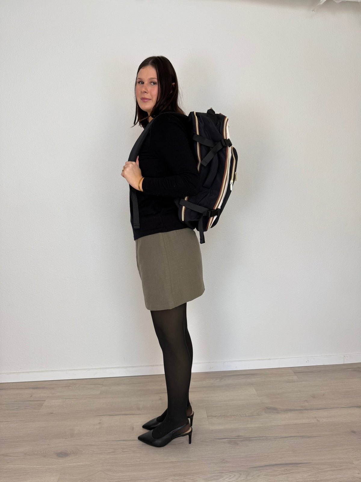 LOVEVOOK_MICAH TRAVEL BAG LINEN/BLACK/TAN _ MICAH TRAVEL BAG LINEN/BLACK/TAN _ Ebony Boutique NZ