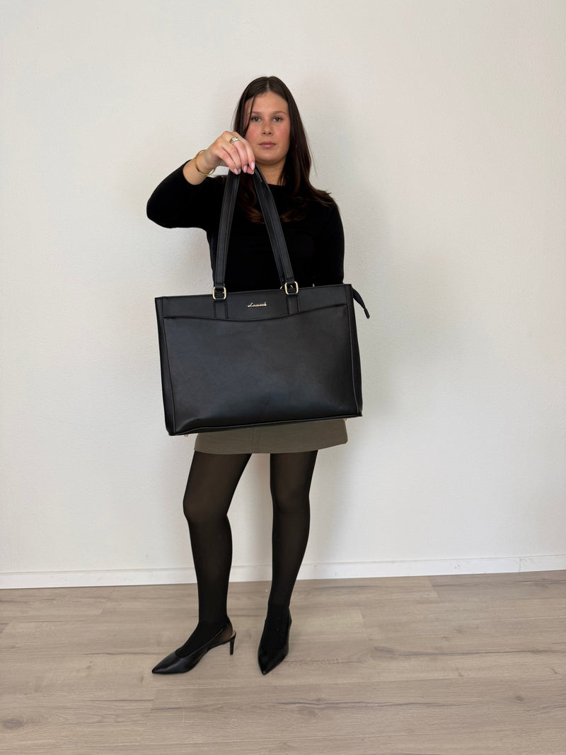 LOVEVOOK_PASADENA LAPTOP BAG BLACK _ PASADENA LAPTOP BAG BLACK _ Ebony Boutique NZ