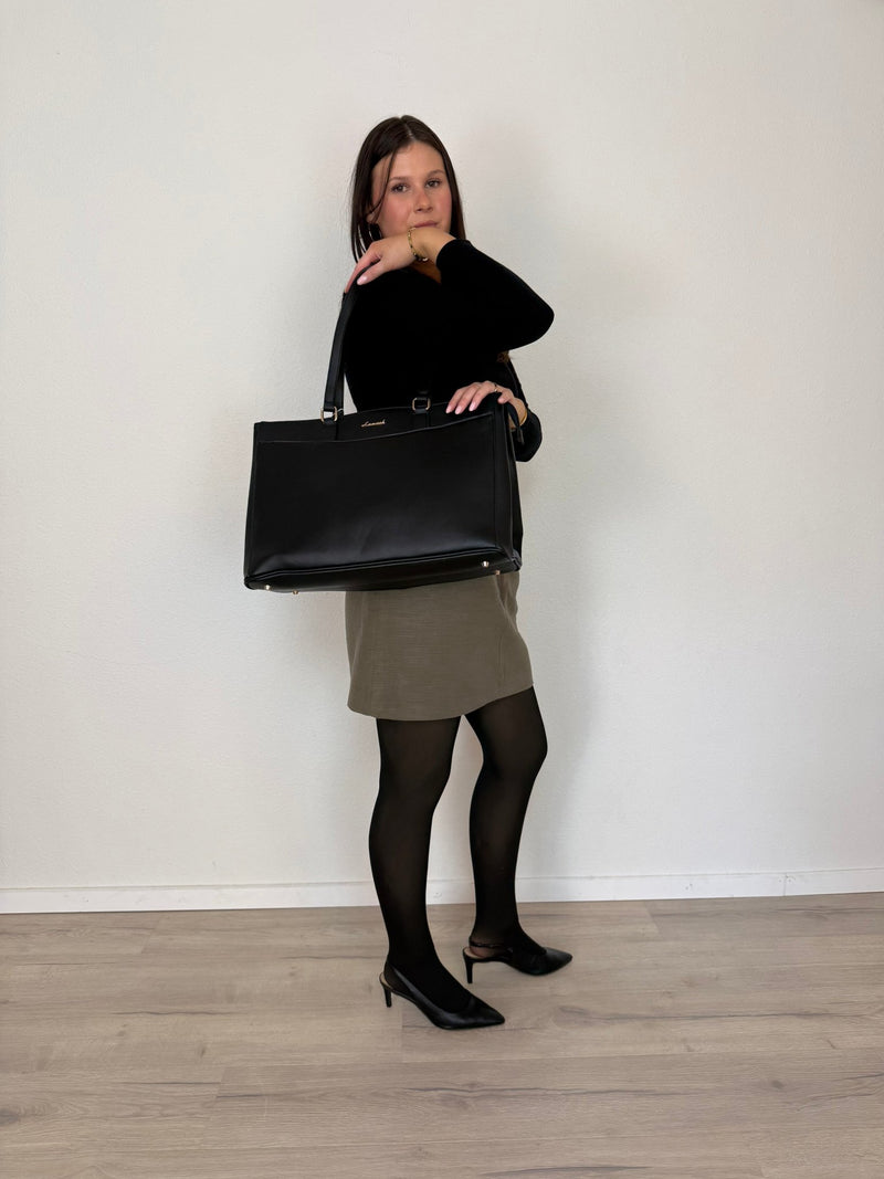 LOVEVOOK_PASADENA LAPTOP BAG BLACK _ PASADENA LAPTOP BAG BLACK _ Ebony Boutique NZ
