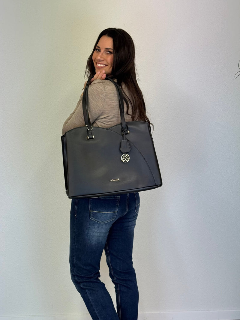 LOVEVOOK_SIENNA LAPTOP BAG BLACK _ SIENNA LAPTOP BAG BLACK _ Ebony Boutique NZ