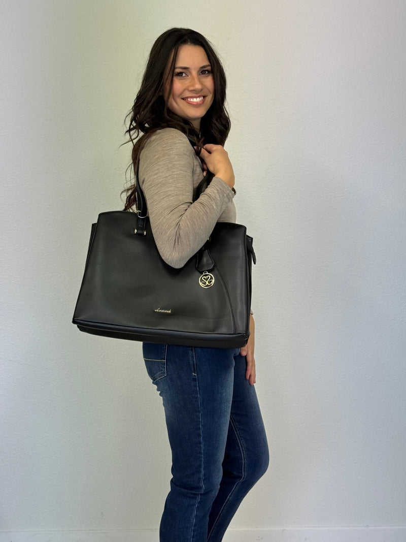 LOVEVOOK_SIENNA LAPTOP BAG BLACK _ SIENNA LAPTOP BAG BLACK _ Ebony Boutique NZ