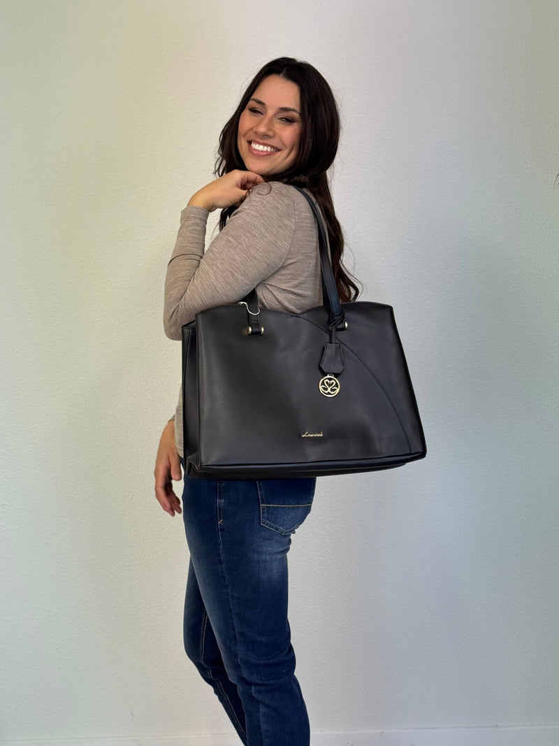 LOVEVOOK_SIENNA LAPTOP BAG BLACK _ SIENNA LAPTOP BAG BLACK _ Ebony Boutique NZ
