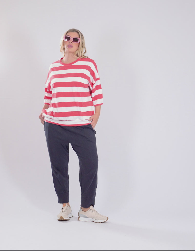 MAZIE BLOCK STRIPE SWEAT