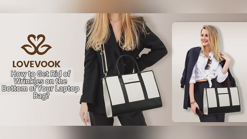 VANESSA LAPTOP BAG TWO TONE LINEN/BLACK