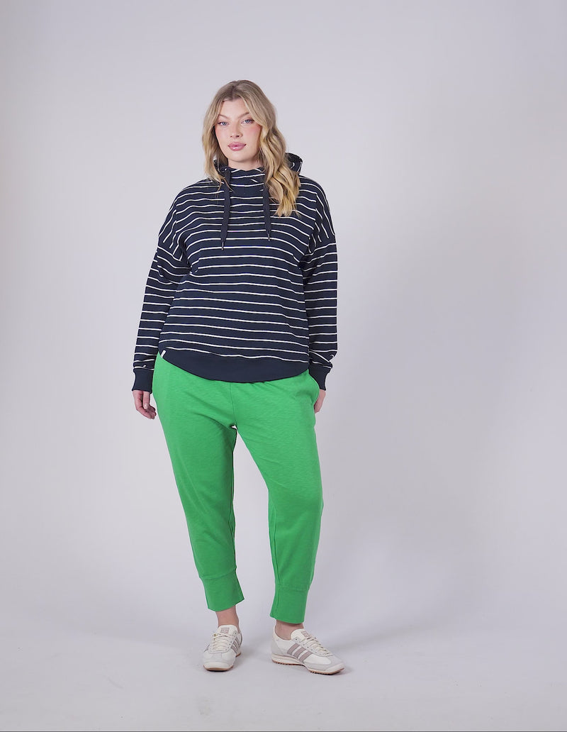 LOUNGER SCOOP HOODIE STRIPE