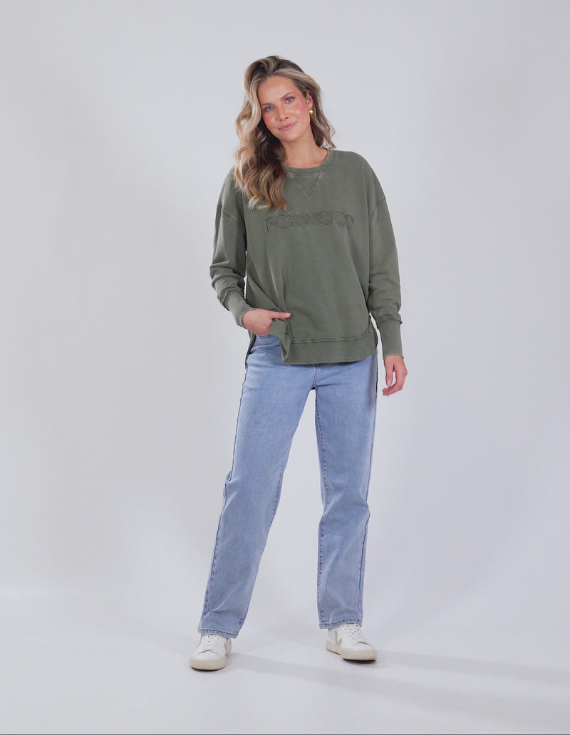 WASHED SIMPLIFIED CREW KHAKI