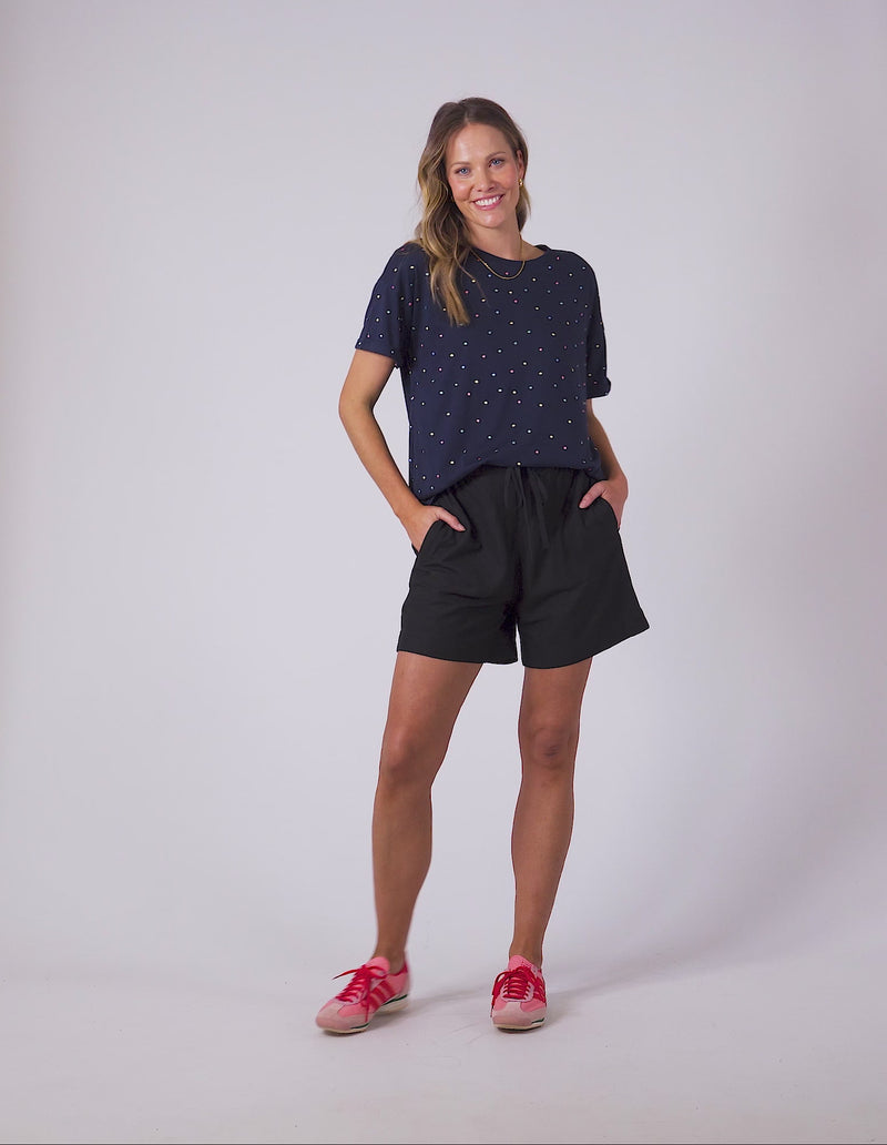 FESTIVE SPOT TEE NAVY