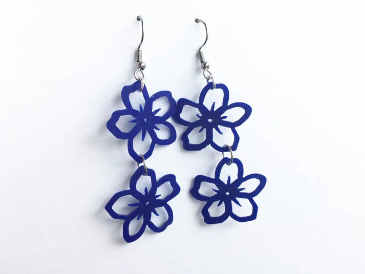 REMIX PLASTICS_FORGET ME NOT EARRINGS DOUBLE _ FORGET ME NOT EARRINGS DOUBLE _ Ebony Boutique NZ