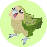 REMIX PLASTICS_KAKAPO FEATHER EARRINGS _ KAKAPO FEATHER EARRINGS _ Ebony Boutique NZ